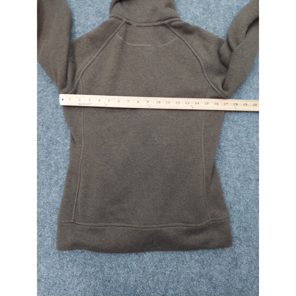 THE NORTH FACE Jacket Womens Small Brown Full Zip Mock Neck Pockets Fleece Logo - Picture 11 of 13